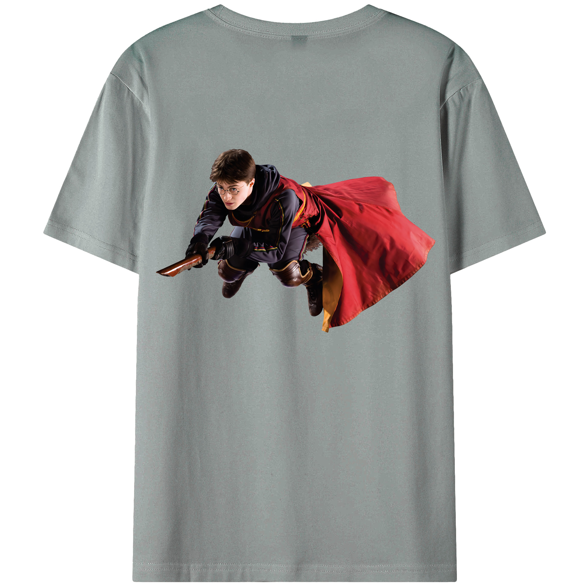 （画像用） Harry Potter ハリー・ポッターシリーズ 綿100％ メンズ半袖Tシャツ（バックプリント） 通気性